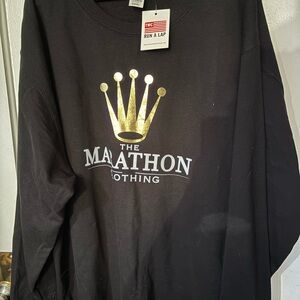 The Marathon Clothing Black and Gold Crewneck Sweater